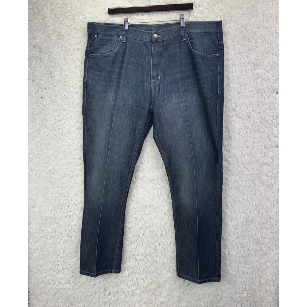 PD&C Jeans 44x32 Blue Dark Wash Straight Leg Classic Dadcore Denim Casual